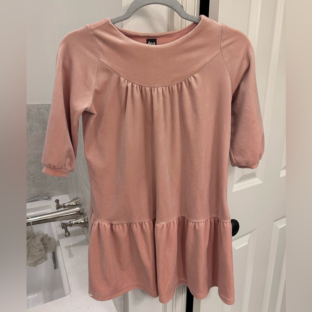 Pink 3/4 Sleeve Dress